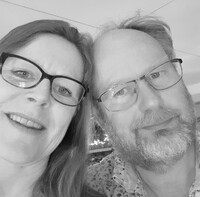 Lars og mig, 12.4.22. Selfie.